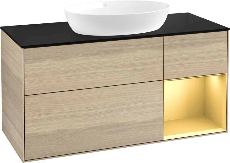 Villeroy & Boch Finion Waschtischunterschrank FA72GFGF 1200 mm Glossy White Lacquer mit LED-Beleuchtung