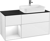 Villeroy & Boch Finion Waschbeckenunterschrank 1200 mm Glossy White Lacquer mit Beleuchtung