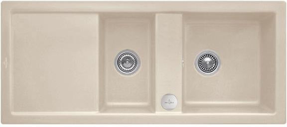 Villeroy & Boch Spüle SUBWAY 80 snow white 1160x510mm CeramicPlus Doppelbecken reversibel