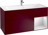 Villeroy & Boch Finion Waschbeckenunterschrank Glossy White Lacquer 1196 mm mit LED-Beleuchtung