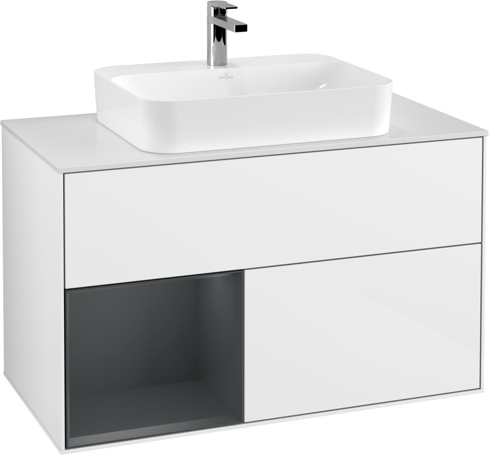 Villeroy & Boch Finion Waschtischunterschrank 1000 mm White Matt Lacquer mit LED-Beleuchtung