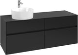 Villeroy & Boch Waschtischunterschrank Collaro C04600VL 1400 mm Volcano Black – 4 Auszüge, SoftClosing