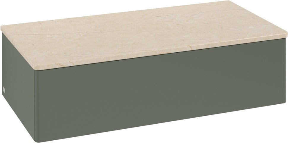 Villeroy & Boch Antao Sideboard 1000 mm Anthracite Matt mit LED-Auszug und Marmor-Abdeckplatte