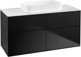 Villeroy & Boch Finion Waschtischunterschrank 1200 mm Glossy White Lack mit 4 Auszügen