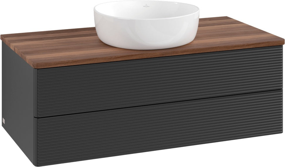 Villeroy & Boch Waschtischunterschrank Antao L20111 1000 mm Black Matt Lacquer mit Auszugsbeleuchtung