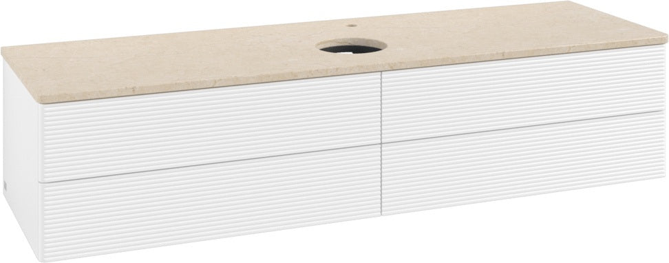 Villeroy & Boch Waschtischunterschrank Antao 1600 mm Glossy White Lacquer mit 4 Auszügen