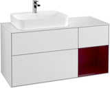 Villeroy & Boch Waschtischunterschrank Finion F401G 1200 mm Glossy White Lacquer mit Beleuchtung