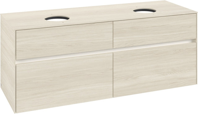 Villeroy & Boch Waschtischunterschrank Collaro C048 B0 1400 mm White Oak mit Beleuchtung und SoftClosing