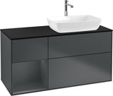 Villeroy & Boch Finion Waschtischunterschrank 1200 mm Glossy White Lacquer mit Beleuchtung