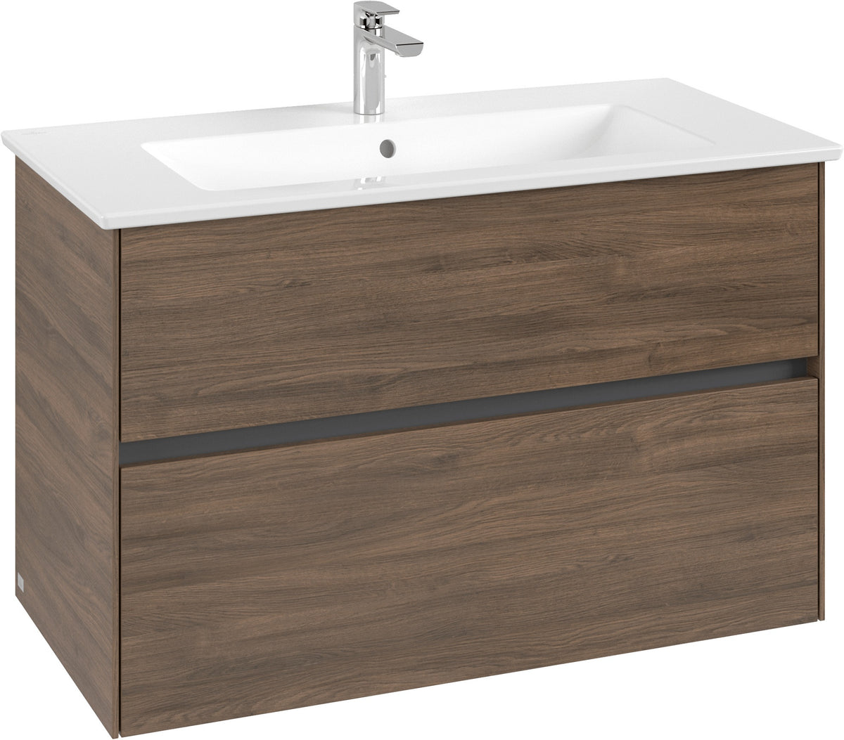 Villeroy & Boch Waschtischunterschrank Collaro White Matt 961 mm – 2 Auszüge, SoftClosing, Push-Open