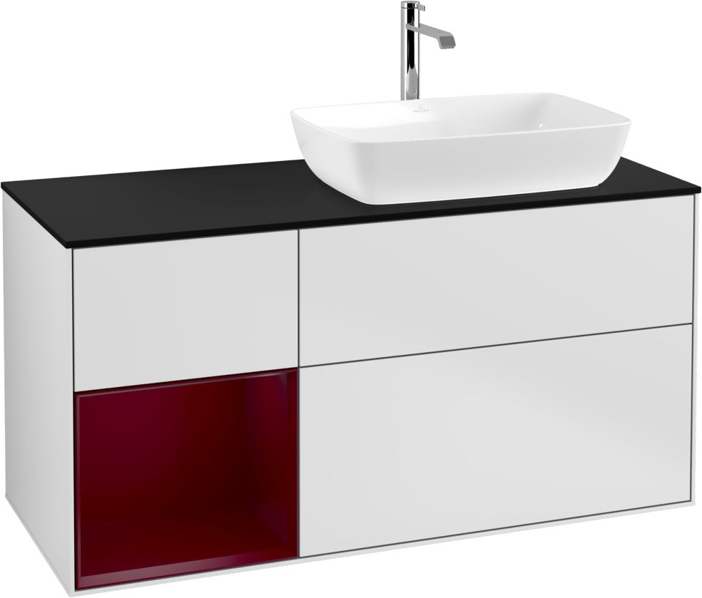 Villeroy & Boch Finion Waschtischunterschrank 1200 mm Glossy White Lacquer mit Beleuchtung