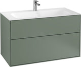 Villeroy & Boch Finion Waschbeckenunterschrank 996 mm Glossy White Lacquer mit LED-Beleuchtung