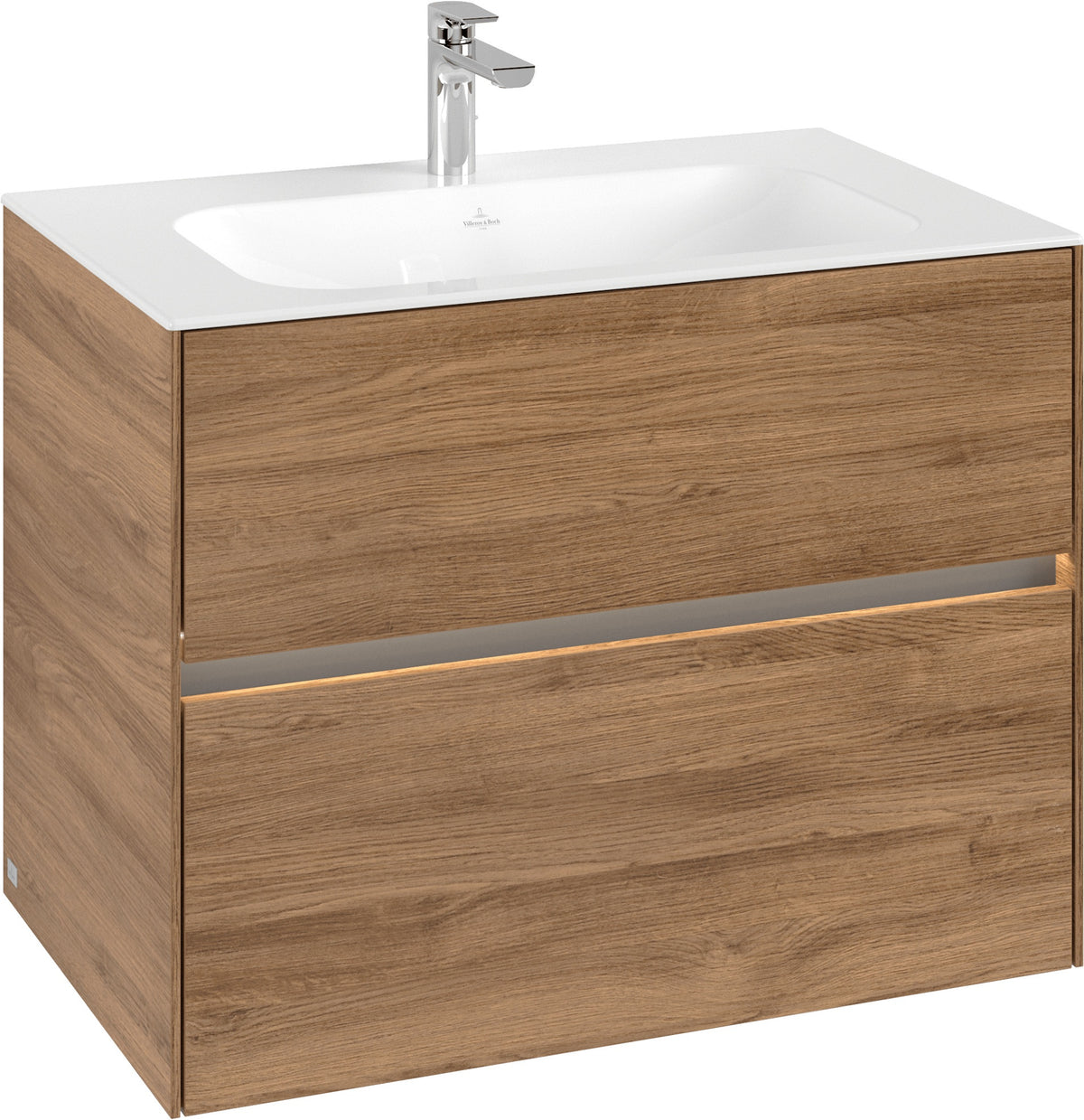 Villeroy & Boch Waschbeckenunterschrank Collaro C13800 White Oak – 796 mm, 2 Auszüge, SoftClosing