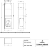 Villeroy & Boch Hochschrank Collaro C03400 – Glossy White, 454 mm, mit SoftClosing