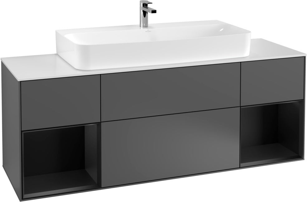 Villeroy & Boch Finion Waschtischunterschrank 1600 mm Glossy White Lacquer mit Beleuchtung