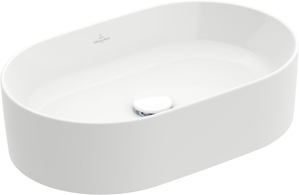 Villeroy & Boch Aufsatzwaschbecken Collaro 4A1956 560 x 360 mm Oval Weiß Alpin