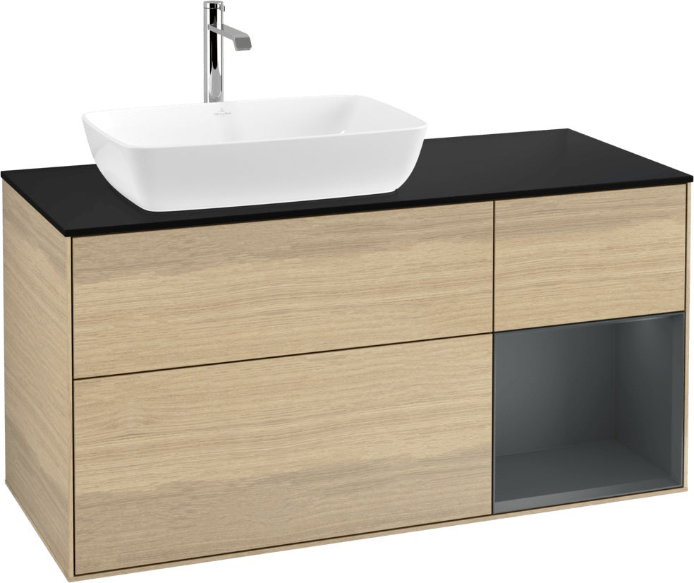 Villeroy & Boch Finion Waschtischunterschrank 1200 mm Glossy White mit Beleuchtung und SoftClosing