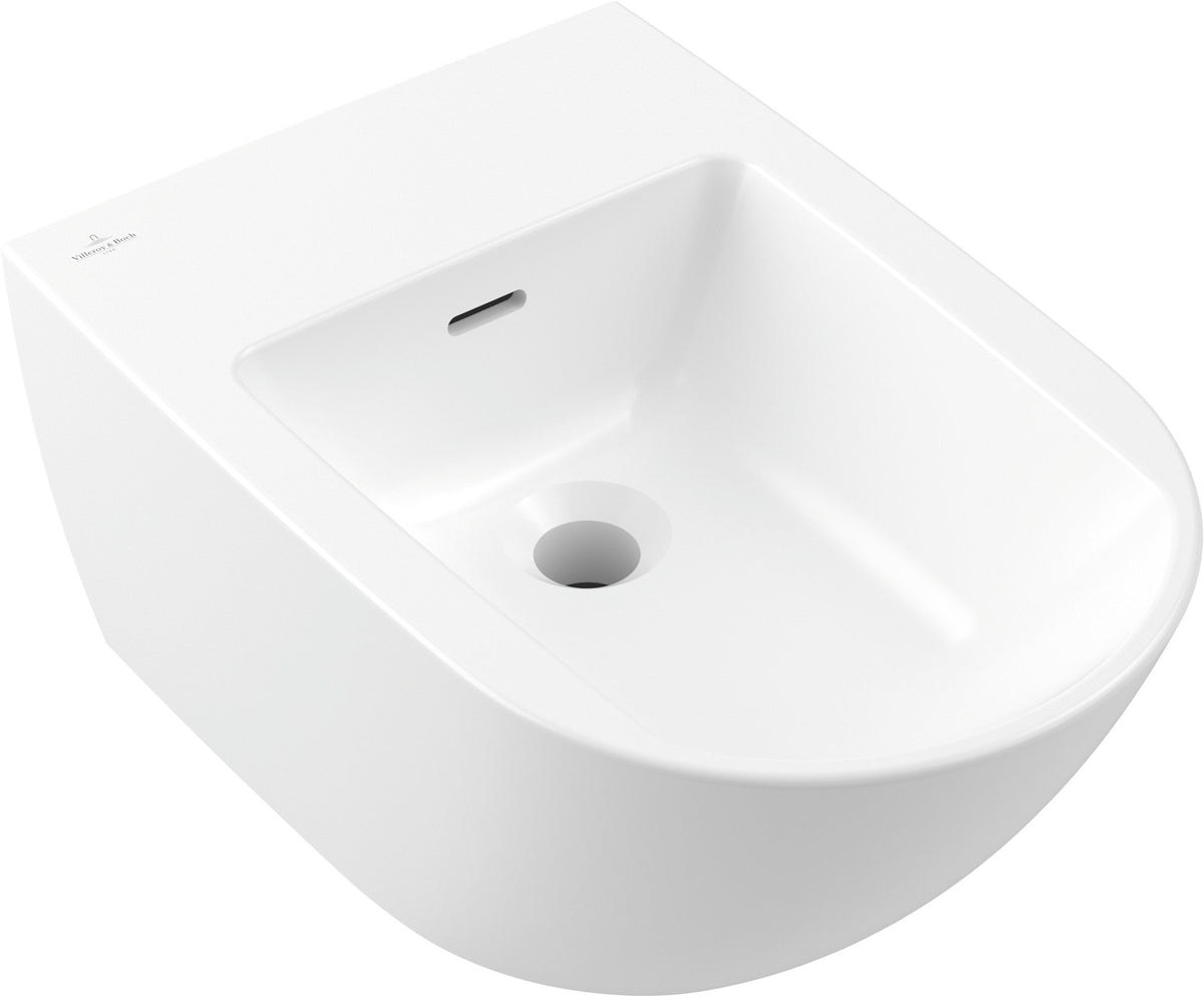 Villeroy & Boch Wand-Bidet Subway 3.0 375x560mm Oval Weiß Alpin mit Überlauf und Hahnloch