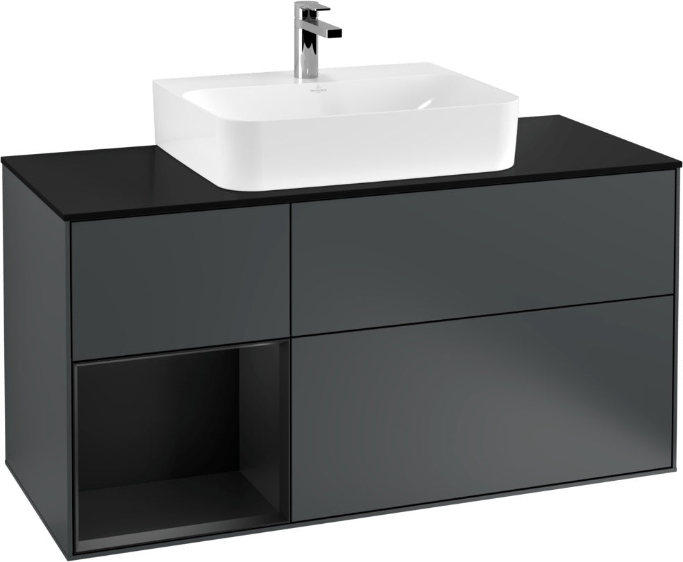 Villeroy & Boch Finion Waschbeckenunterschrank 1200 mm Glossy White mit Beleuchtung