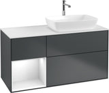 Villeroy & Boch Finion Waschbeckenunterschrank 1200 mm Glossy White Lacquer mit Beleuchtung