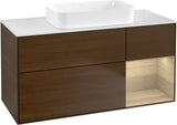 Villeroy & Boch Finion Waschtischunterschrank G711G Black Matt Lacquer 1200 mm mit Beleuchtung