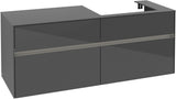 Villeroy & Boch Waschbeckenunterschrank Collaro C086 B0 1400 mm Glossy Grey mit LED-Beleuchtung