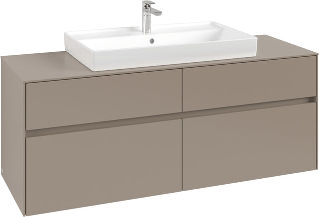 Villeroy & Boch Waschtischunterschrank Collaro C088 1400 mm Taupe mit 4 Auszügen und SoftClosing