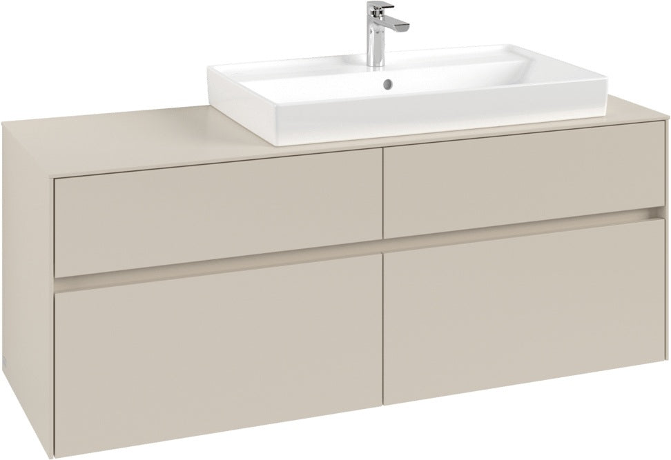 Villeroy & Boch Waschtischunterschrank Collaro C090 1400 mm Cashmere Grey mit 4 Auszügen