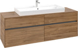 Villeroy & Boch Collaro Waschbeckenunterschrank 1600 mm Kansas Oak – 4 Auszüge, SoftClosing, wandmontiert