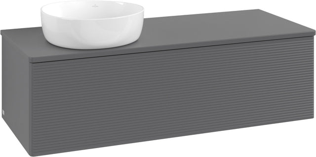 Villeroy & Boch Waschtischunterschrank Antao L33110 1200 mm Anthrazit Matt Lack mit LED-Beleuchtung