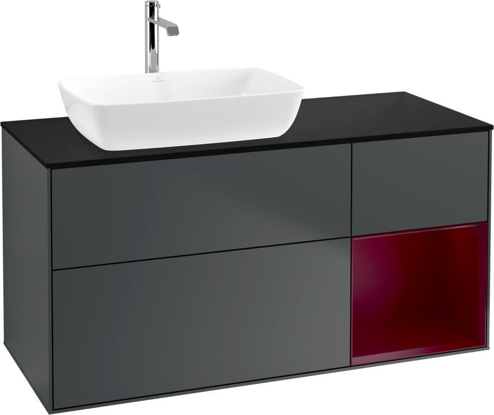 Villeroy & Boch Finion Waschtischunterschrank 1200 mm Glossy White mit Beleuchtung und SoftClosing