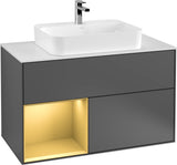 Villeroy & Boch Finion Waschtischunterschrank 1000 mm White Matt Lacquer mit LED-Beleuchtung