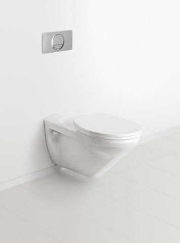 Villeroy & Boch WC-Sitz O.novo 882361 – Oval, Duroplast, Edelstahl-Scharniere, Weiß Alpin