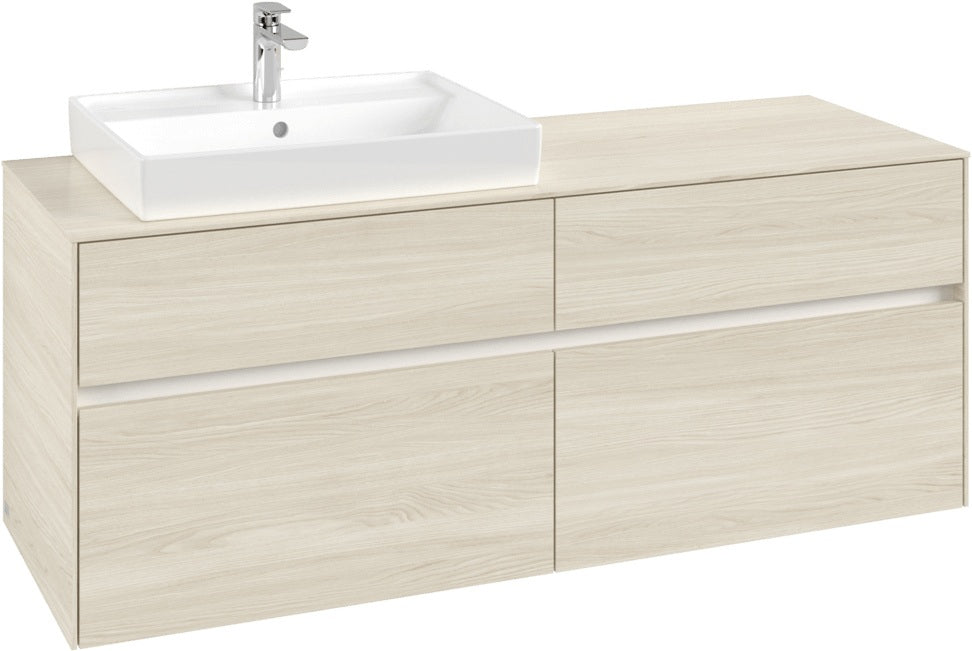 Villeroy & Boch Waschtischunterschrank Collaro C085 White Oak 1400 mm mit 4 Auszügen