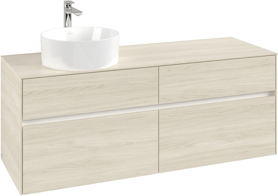 Villeroy & Boch Waschbeckenunterschrank Collaro C046 1400 mm White Oak mit 4 Auszügen