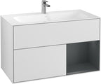 weiß / Mitteldichte Faserplatte (MDF) / G040H G 996x591x498mm Eckig White Matt Lacqu.