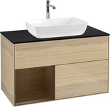 Villeroy & Boch Finion Waschbeckenunterschrank Glossy White mit Beleuchtung, 1000 mm