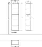 Villeroy & Boch Finion Hochschrank F49000 – 418 mm, Glossy White Lack, SoftClose