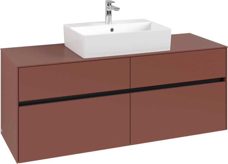 Villeroy & Boch Waschtischunterschrank Collaro C131 B0 1400 mm White Oak mit Beleuchtung und SoftClosing