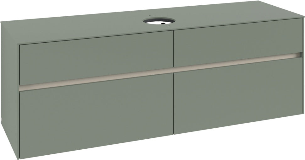 Villeroy & Boch Waschtischunterschrank Collaro C049 B0 1600 mm White Oak mit LED-Beleuchtung