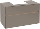 Villeroy & Boch Collaro Waschtischunterschrank 1000 mm mit LED-Beleuchtung White Wood