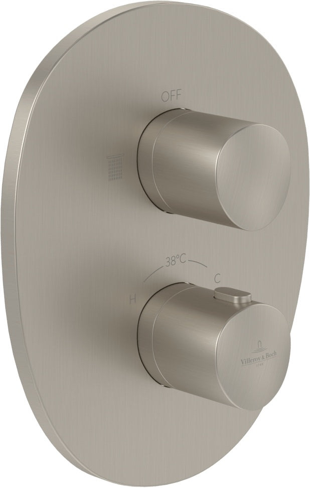 Villeroy & Boch Antao Unterputz-Thermostat mit Einwege-Mengenregulierung, rund, Chrom