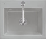 Villeroy & Boch Subway 60 S flat Einbauspüle 565x475mm Keramik Ebony CeramicPlus