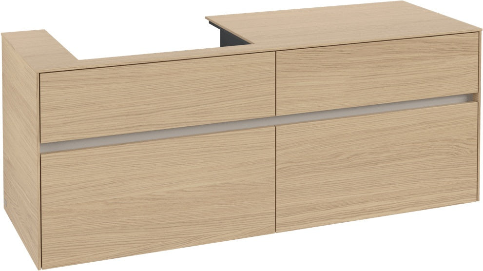 Villeroy & Boch Waschbeckenunterschrank Collaro Nordic Oak 1400 mm mit 4 Auszügen