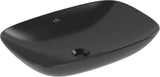 Villeroy & Boch Loop & Friends Aufsatzwaschbecken 560x380 mm Rechteck mit Überlauf S5 Ebony CeramicPlus
