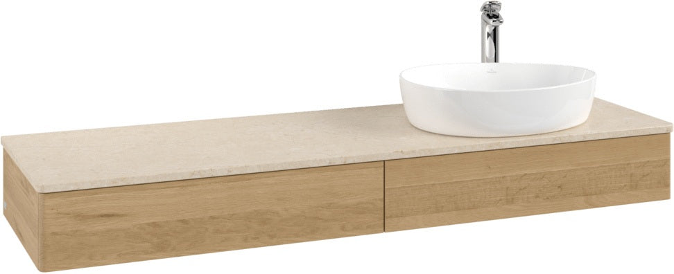 Villeroy & Boch Antao Waschbeckenunterschrank Warm Walnut 1600 mm mit LED-Beleuchtung