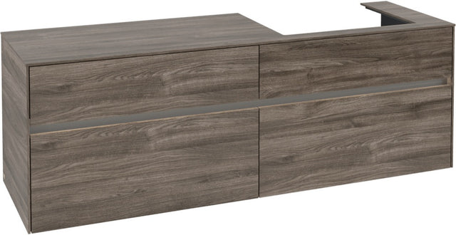 Villeroy & Boch Waschtischunterschrank Collaro C023 B0 1600 mm Stone Oak mit LED-Beleuchtung und SoftClosing