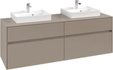 Villeroy & Boch Waschtischunterschrank Collaro C021 B0 1600 mm Taupe mit Beleuchtung