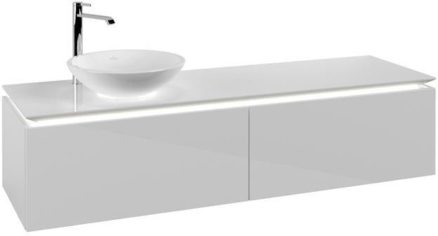 Villeroy & Boch Legato Waschbeckenunterschrank 1600 mm Glossy White mit LED-Beleuchtung