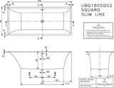 Villeroy & Boch SQUARO Slim Line Whirlpoolsystem Special CombiPool Invisible Weiß 1794 mm